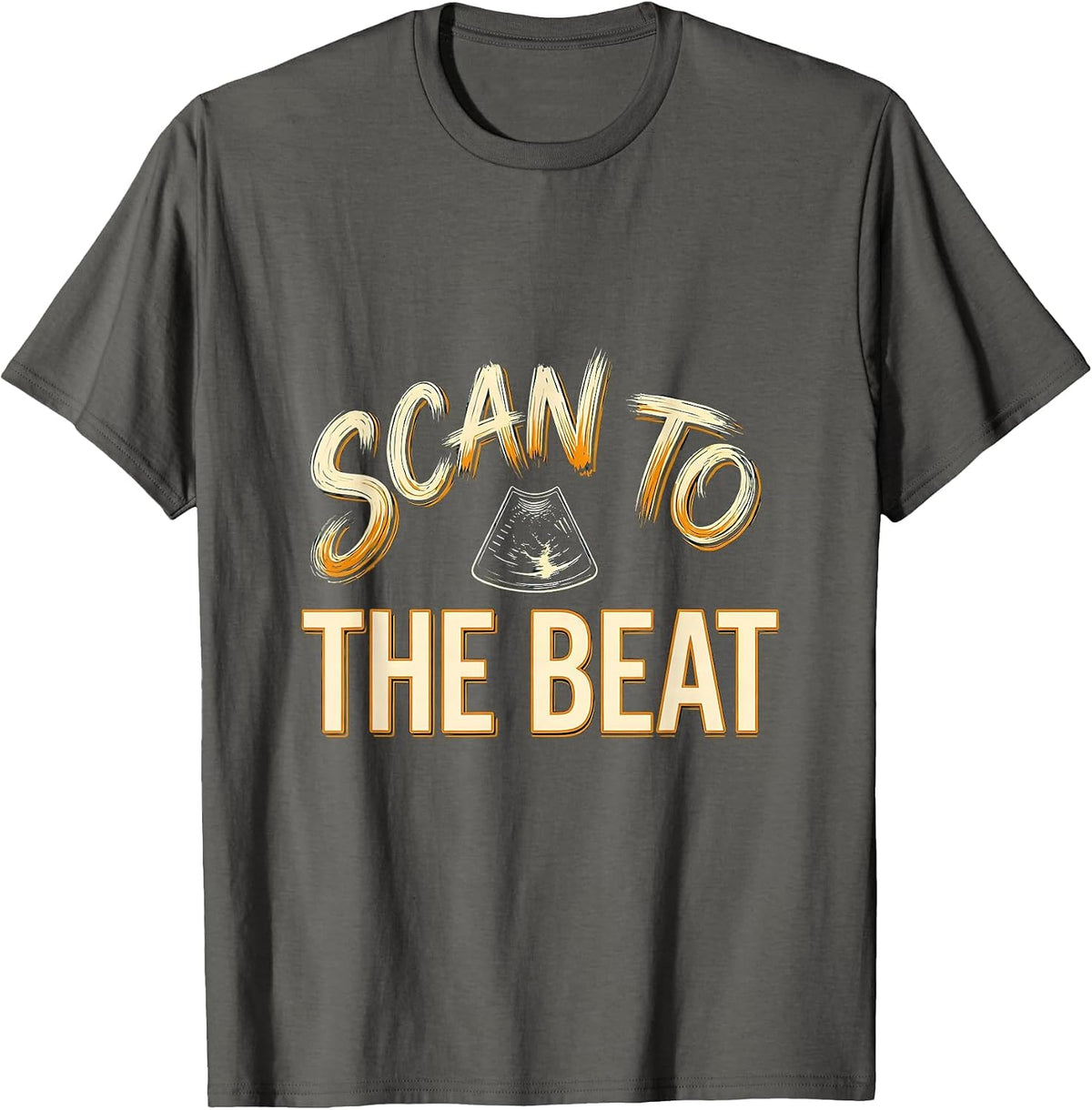Scan To The Beat Funny Radiology Rad Tech X-Ray Tech T-Shirt - Asphalt Grey