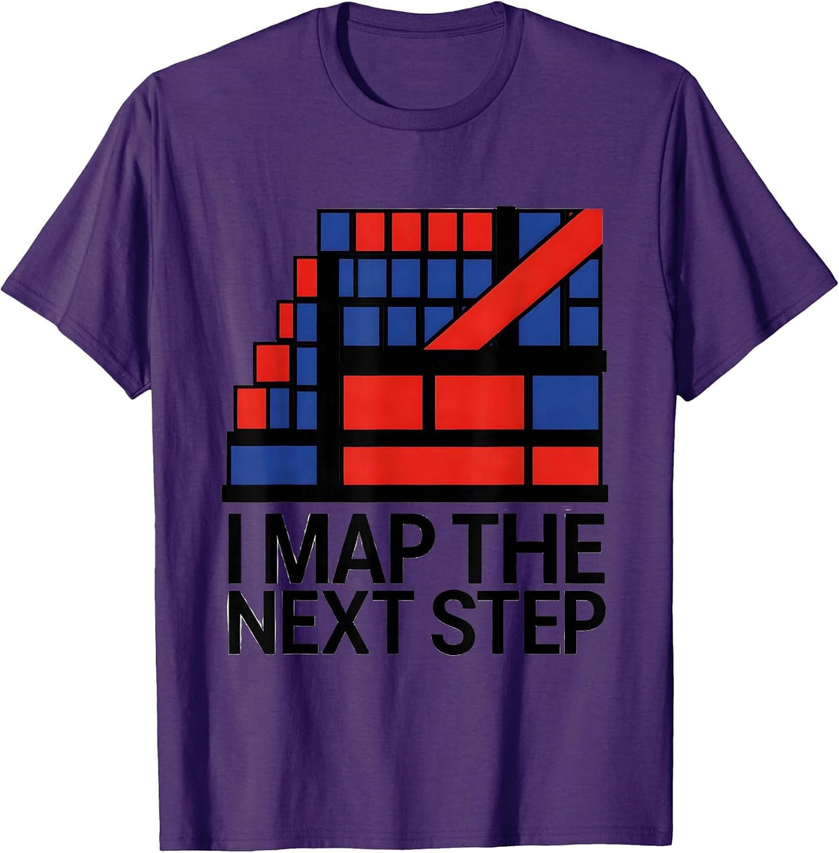I Map The Next Step Bauhaus Modernist Special Education T-Shirt - Purple