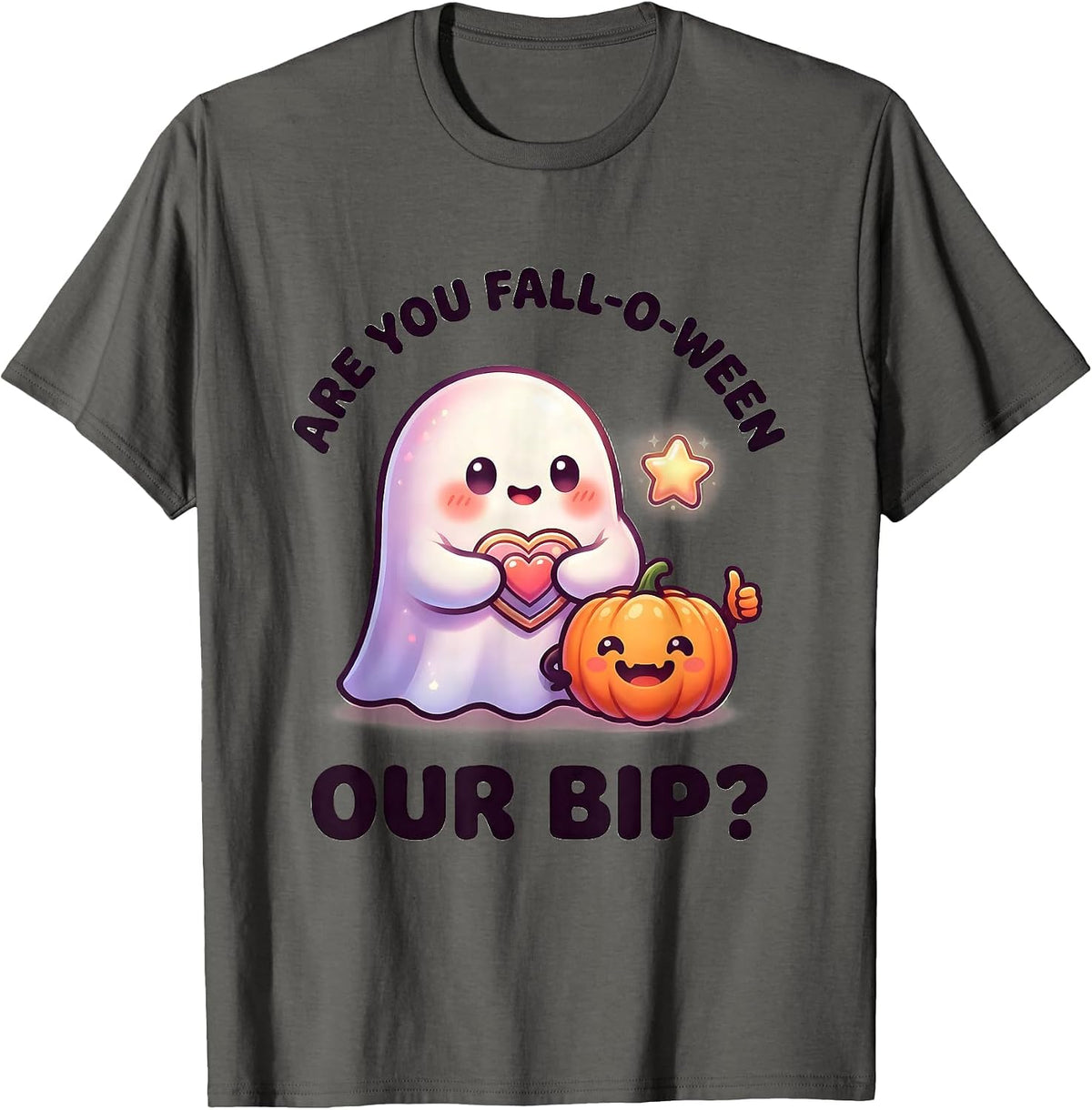 Are You Fall-O-Ween Our BIP Cute Kawaii Halloween Teacher T-Shirt - Asphalt Grey