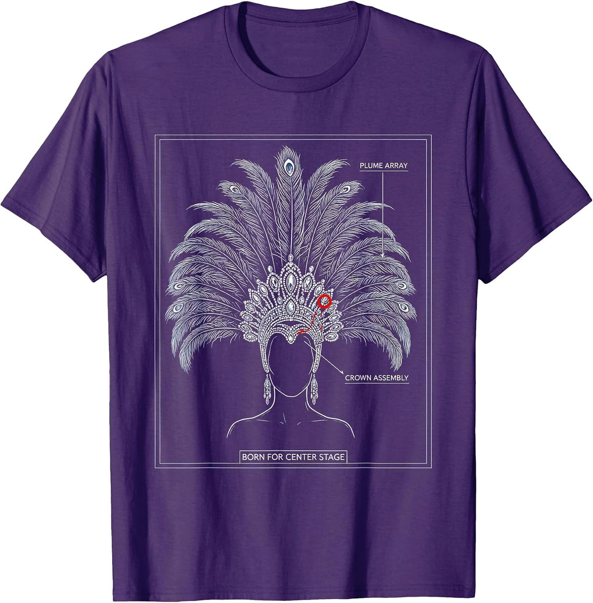 Men's Born for Center Stage Showgirl Era Design T-Shirt - Purple