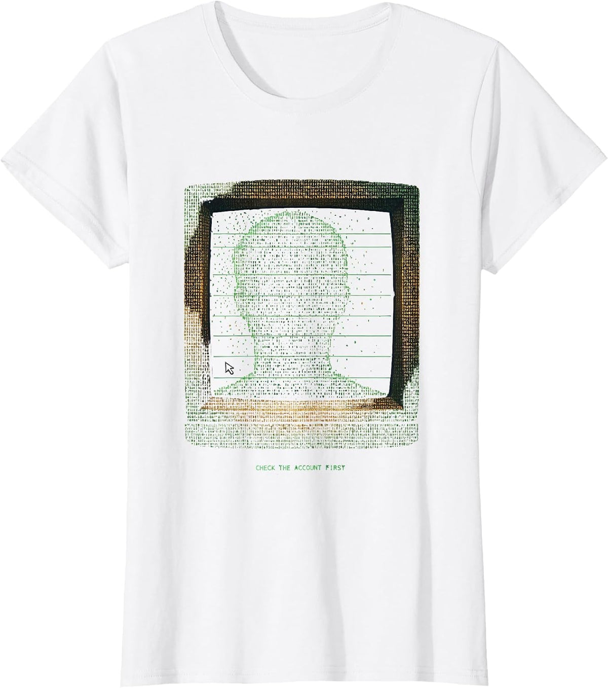 Check The Account First Funny IT Support Programmer Tech T-Shirt, Women, White, Medium - As Pictured