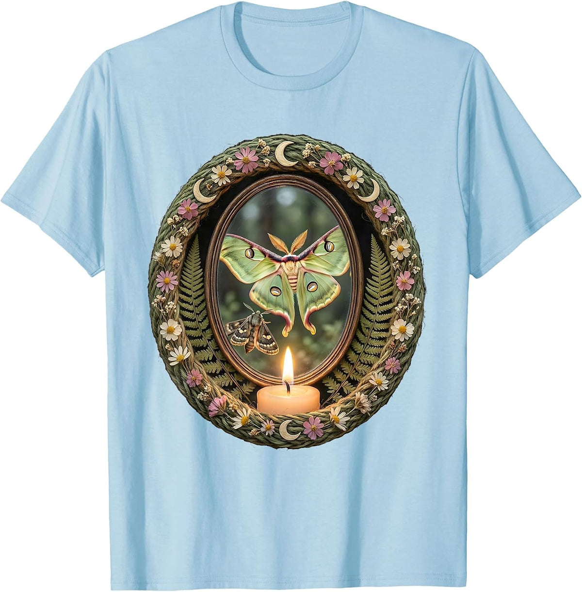 Suicide Awareness Mirror Reflection Strength Design T-Shirt - Baby Blue