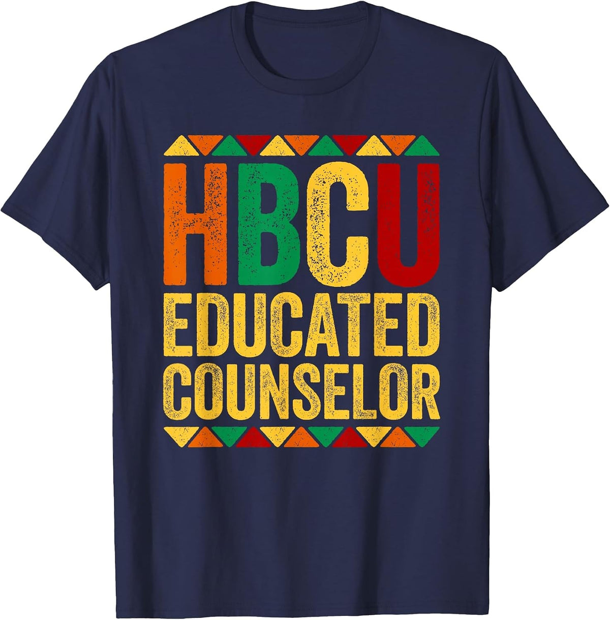 HBCU Educated Counselor Shirt Historical Black History Month T-Shirt - Navy Blue