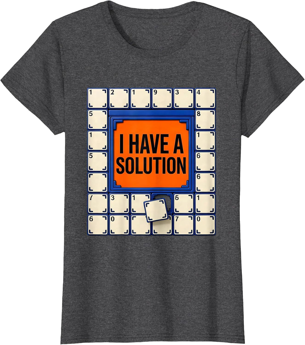 Women's I Have A Solution Funny Chemistry Periodic Table Science T-Shirt - Dark Heather Grey