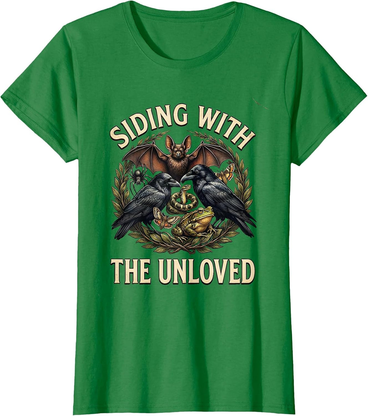 Women's Siding With The Unloved Vintage Nature Misunderstood T-Shirt - Kelly Green