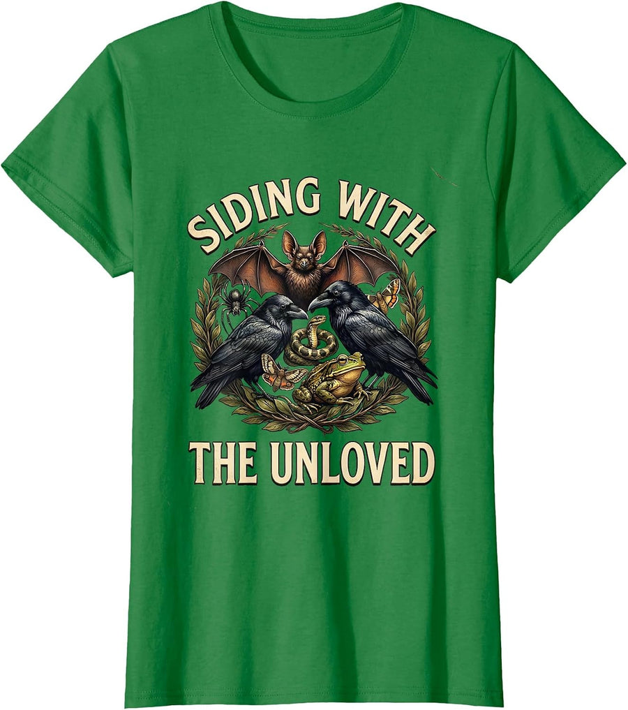 Women's Siding With The Unloved Vintage Nature Misunderstood T-Shirt - Kelly Green