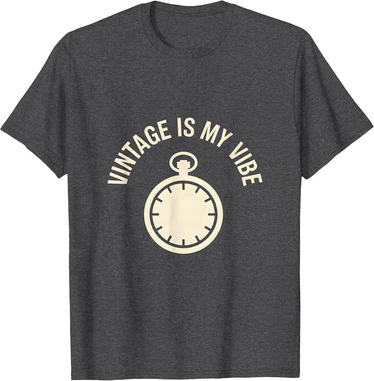 Vintage Is My Vibe Retro Style Design T-Shirt - Dark Heather Grey