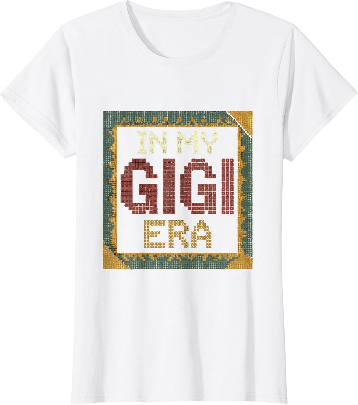 In My Gigi Era Funny Sarcastic Retro Groovy Mothers Day T-Shirt - White