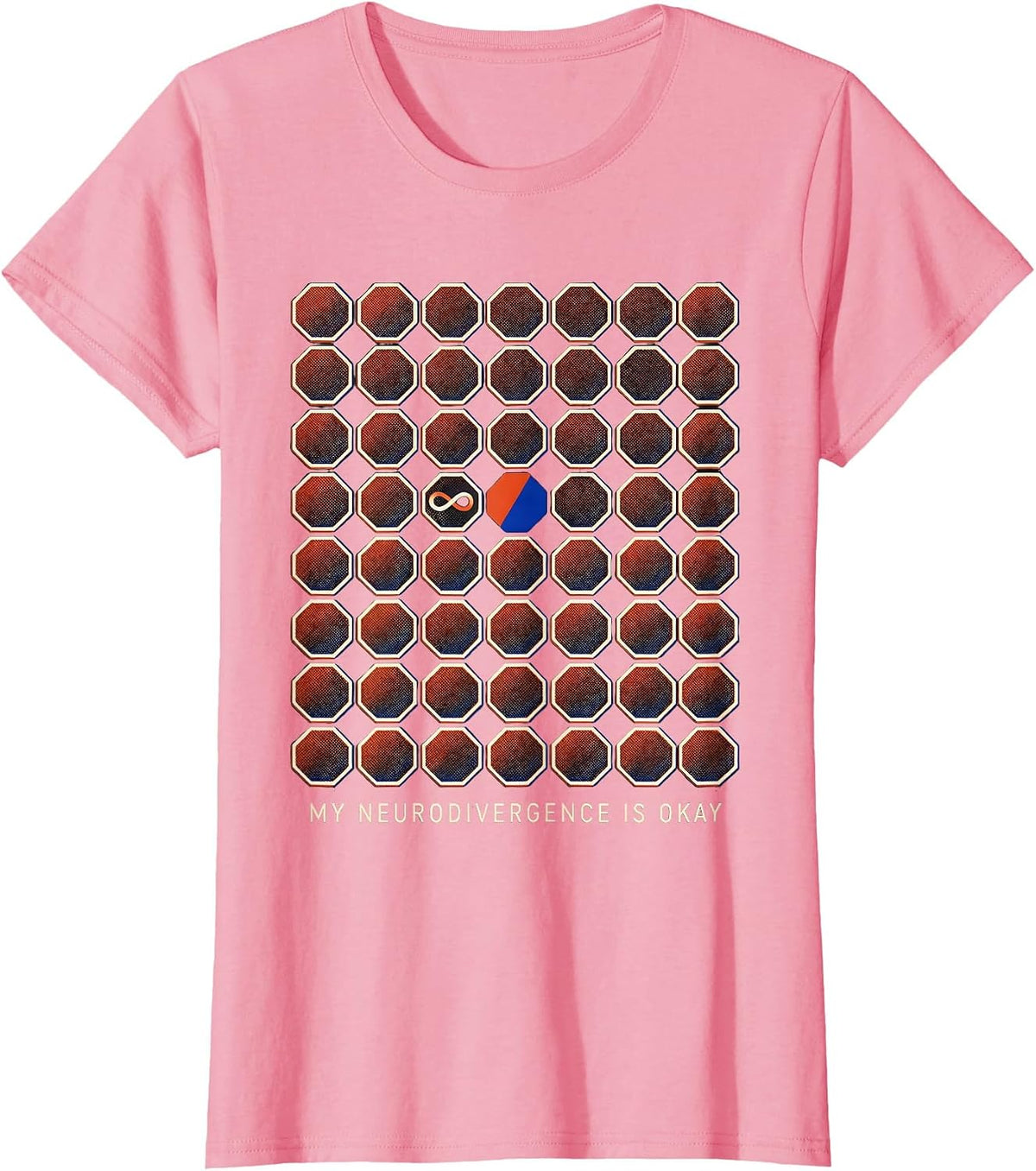 Women's My Neurodivergence Is Okay Funny Neurodiversity Acceptance T-Shirt - Pink