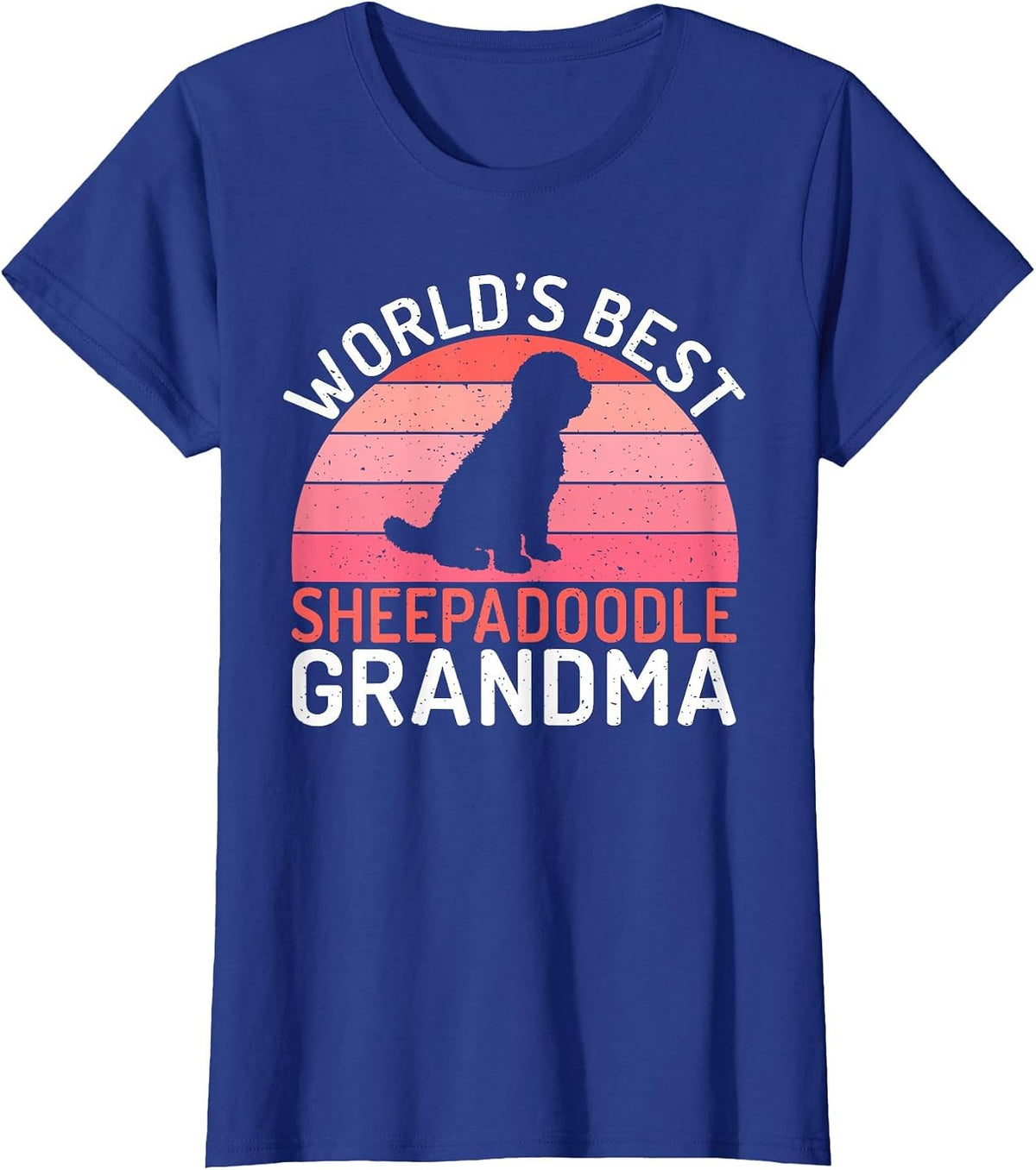 Worlds Best Sheepadoodle Grandma Sheepadoodle T-Shirt - Royal Blue