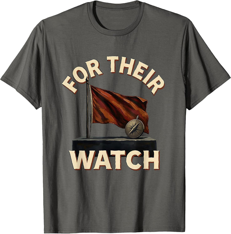 For Their Watch Patriotic Vintage Memorial Day T-Shirt - Asphalt Grey
