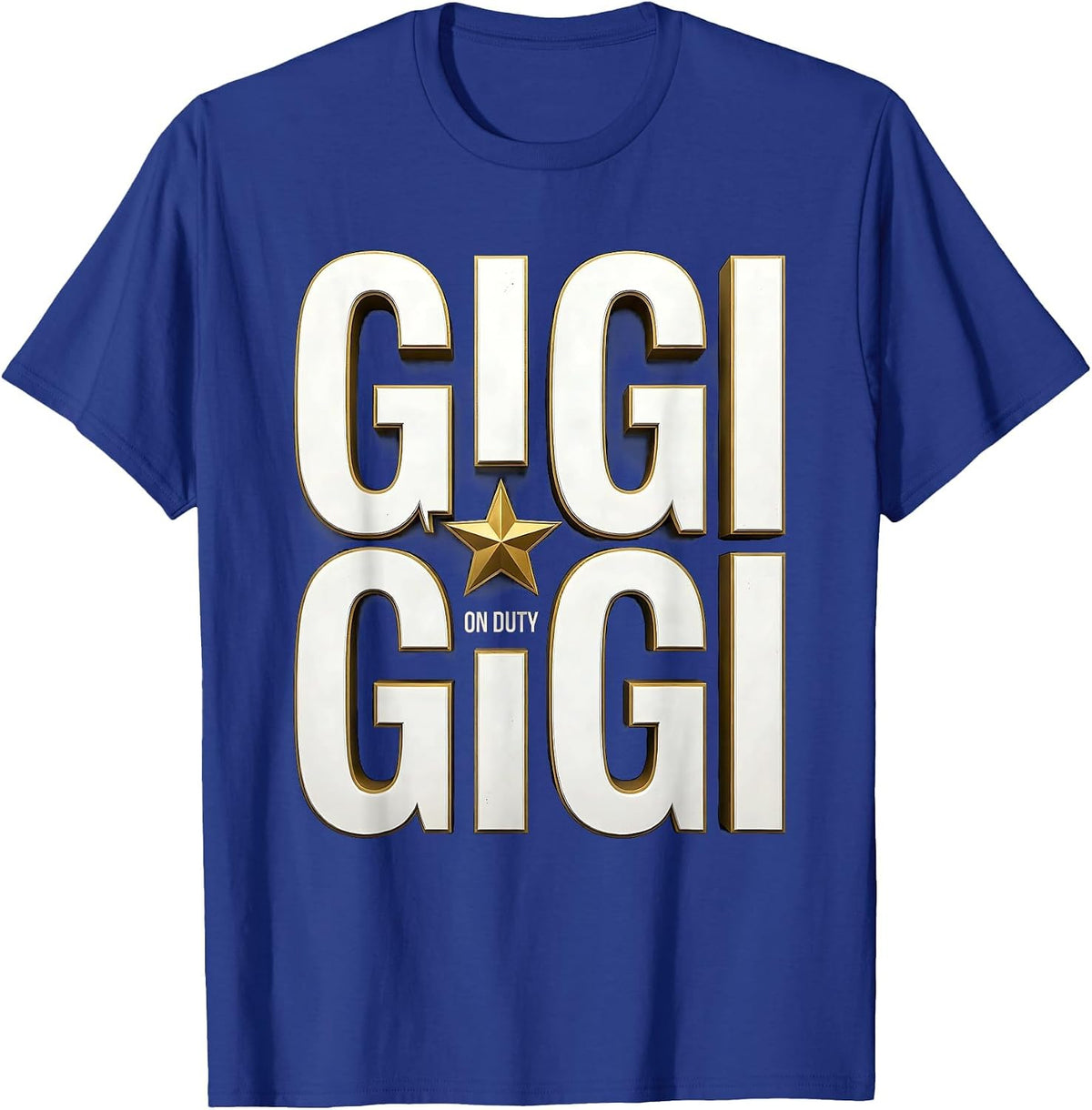 Men's Gigi On Duty Grandma Pride Design T-Shirt - Royal Blue