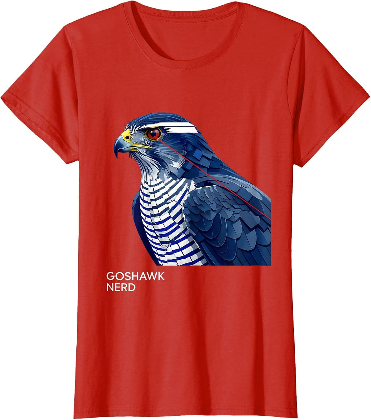 Goshawk Nerd Funny Birdwatching Bird Lover Humor T-Shirt - Red