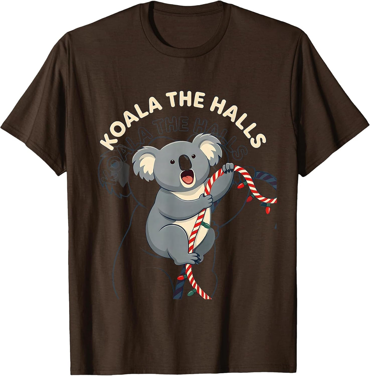 Men's Koala The Halls Funny Koala Lover Australian Animal T-Shirt - Brown