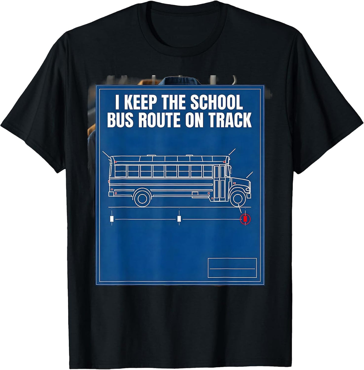 Men's I Keep The School Bus Route On Track Funny School Bus Driver T-Shirt - Black