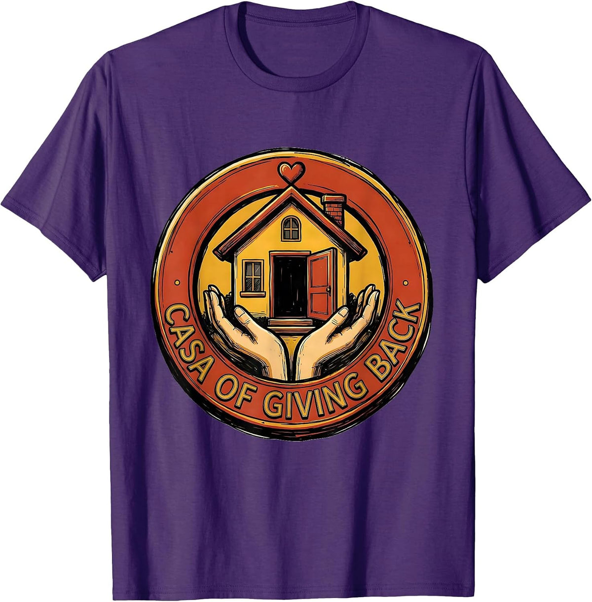 Men's Altruismo Casa of Giving Back Graphic Design T-Shirt - Purple