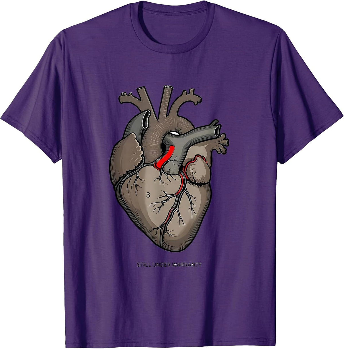 Still Under Warranty Funny Cardiac Nurse Heart Survivor T-Shirt - Purple
