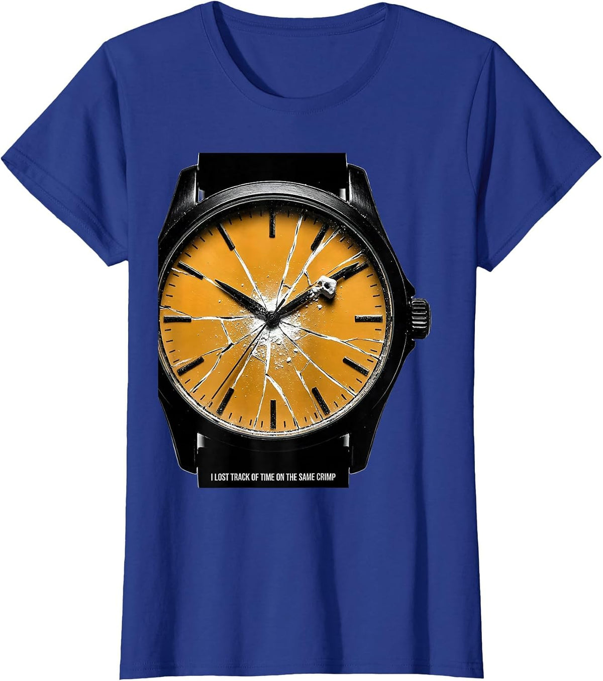 Women's I Lost Track Of Time On The Same Crimp Funny Rock Climbing T-Shirt - Royal Blue