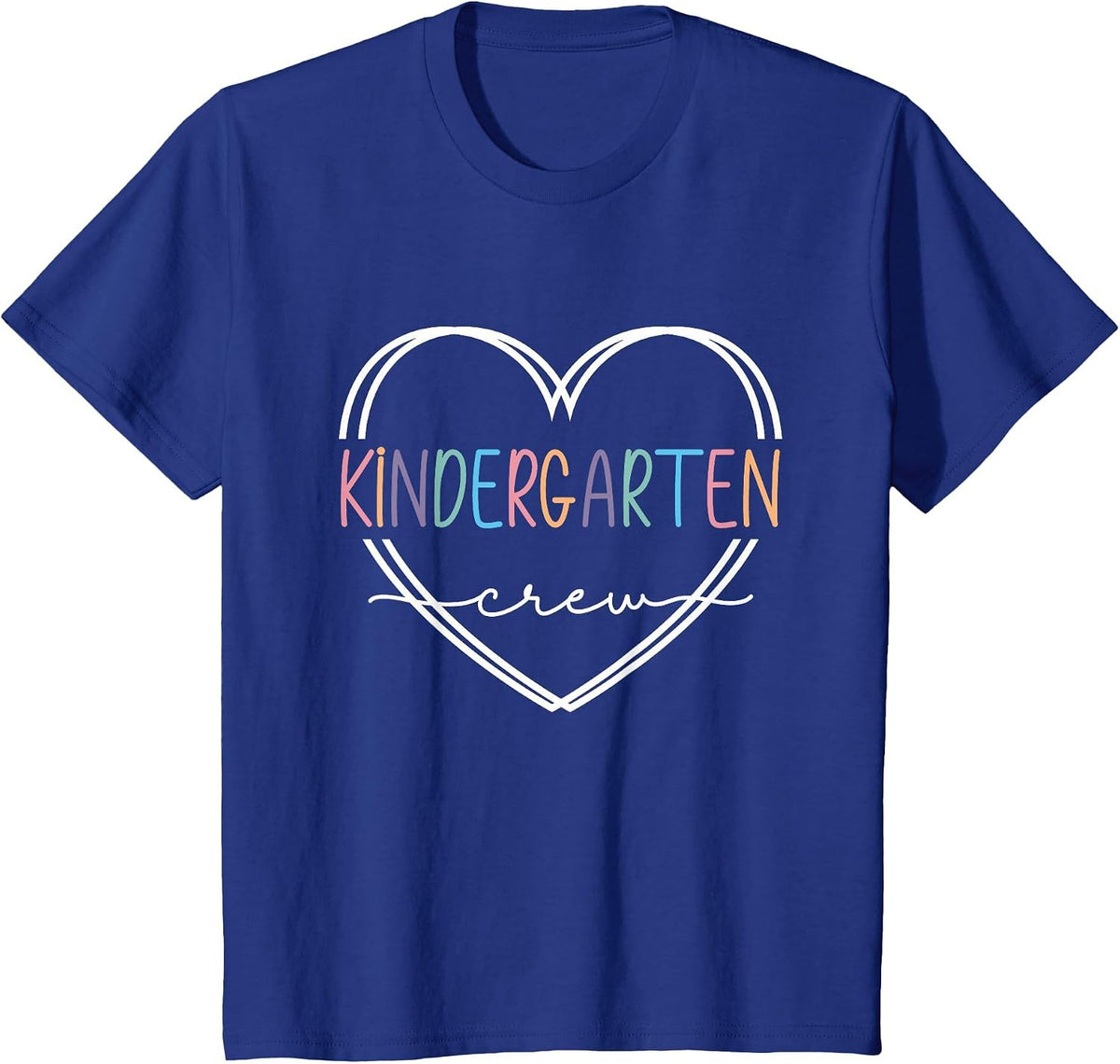 Kindergarten Crew Kinder Crew Teacher Squad Team Preschool T-Shirt - Royal Blue
