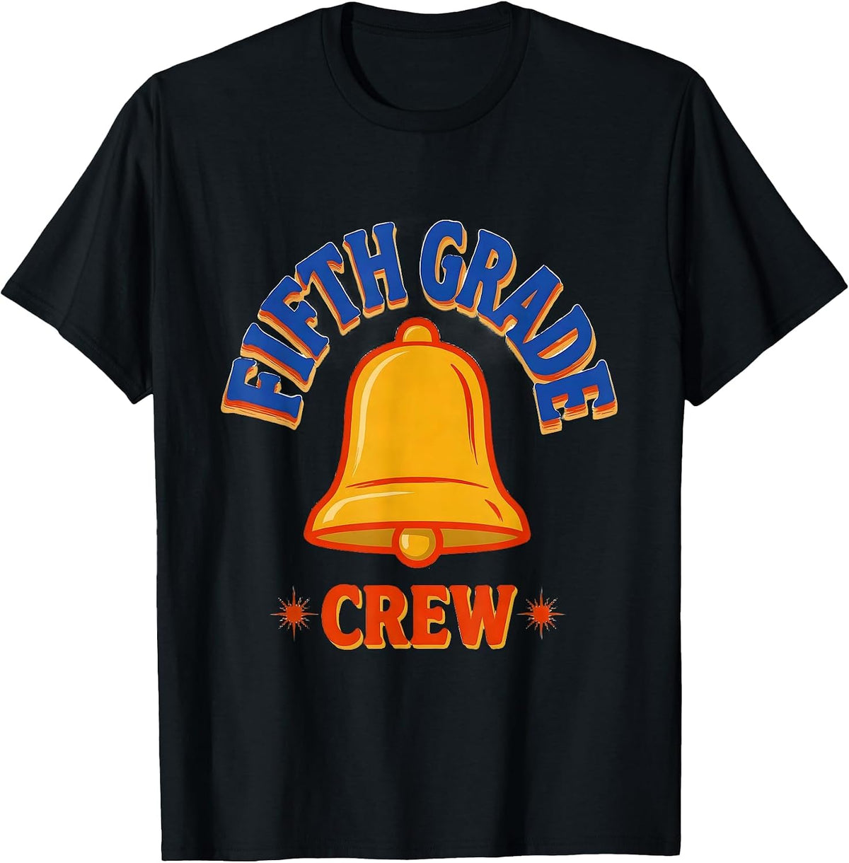 Men's Fifth Grade Crew Funny Teacher First Day of School Grade T-Shirt - Black