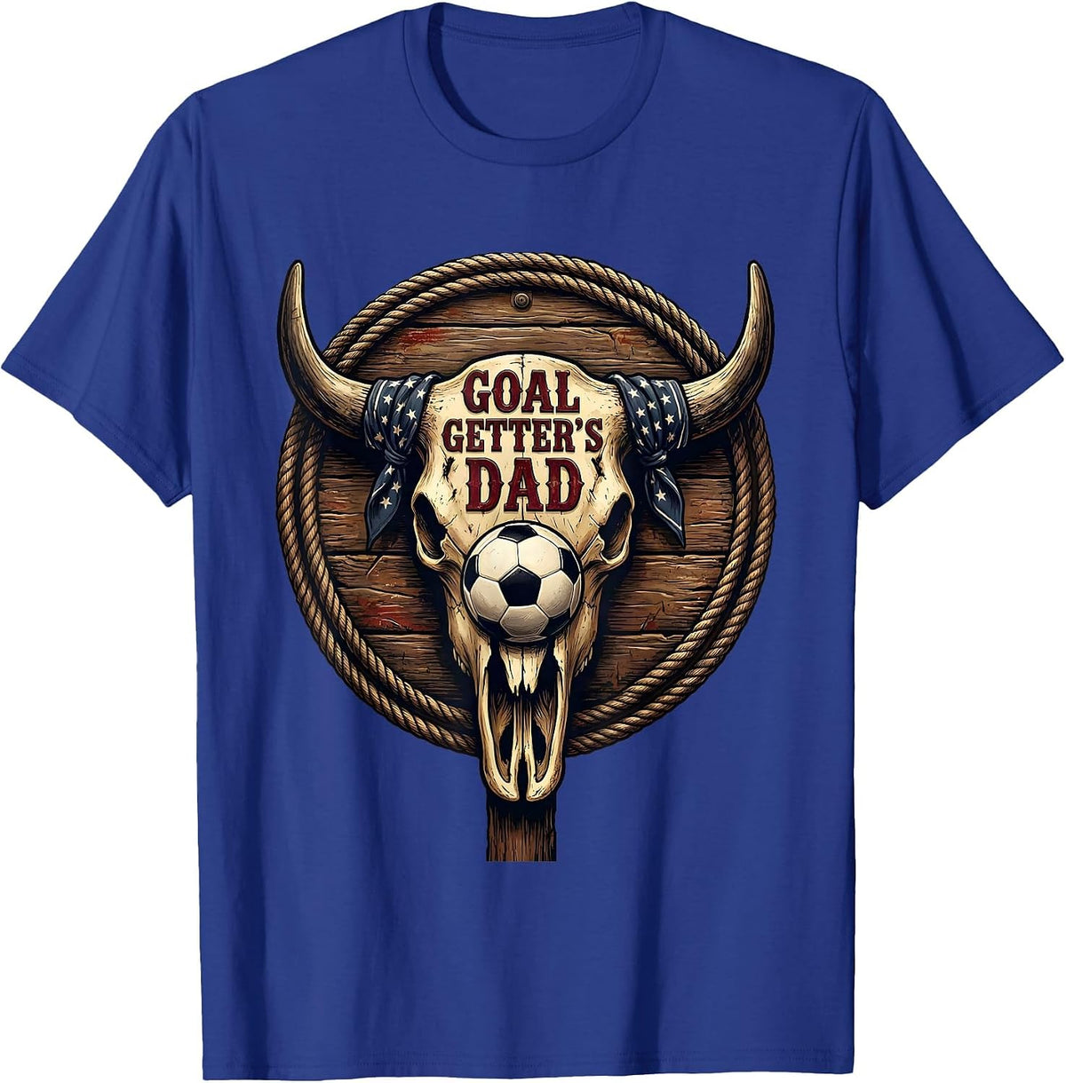 Men's Goal Getter's Dad Soccer Pride Design T-Shirt - Royal Blue