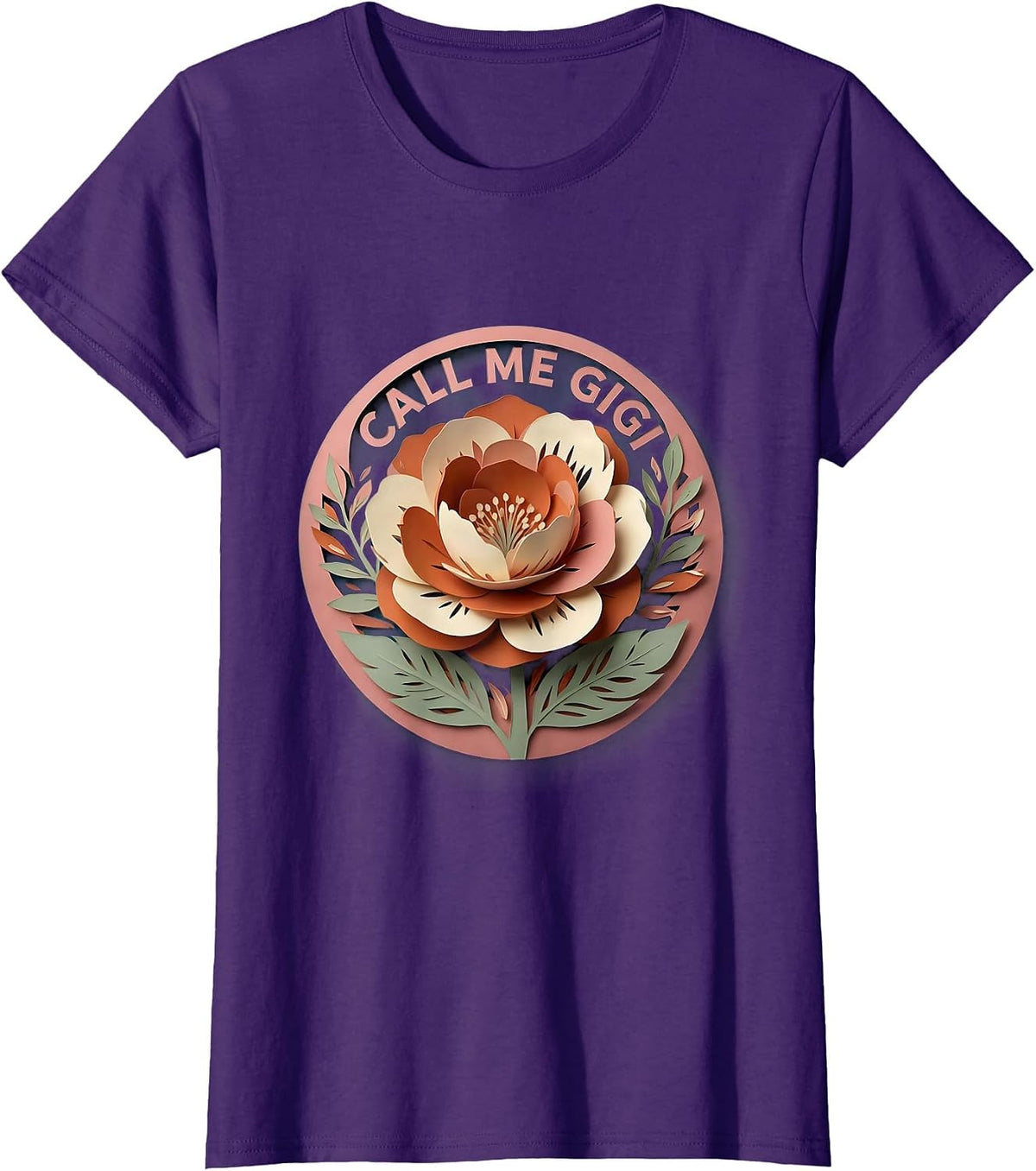 Women's Call Me Gigi Proud Grandparent Design T-Shirt - Purple