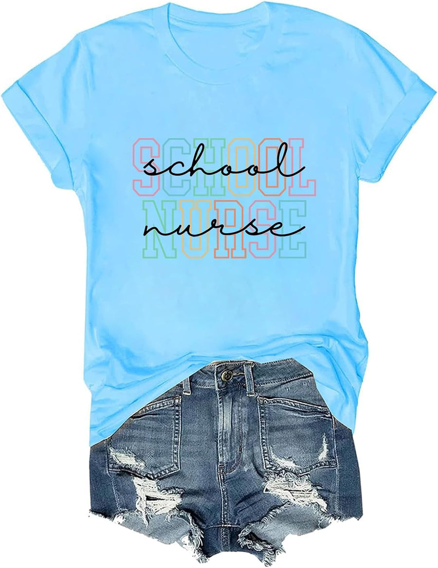 School Nurse Shirt Nurse Life T-Shirt - Sky Blue