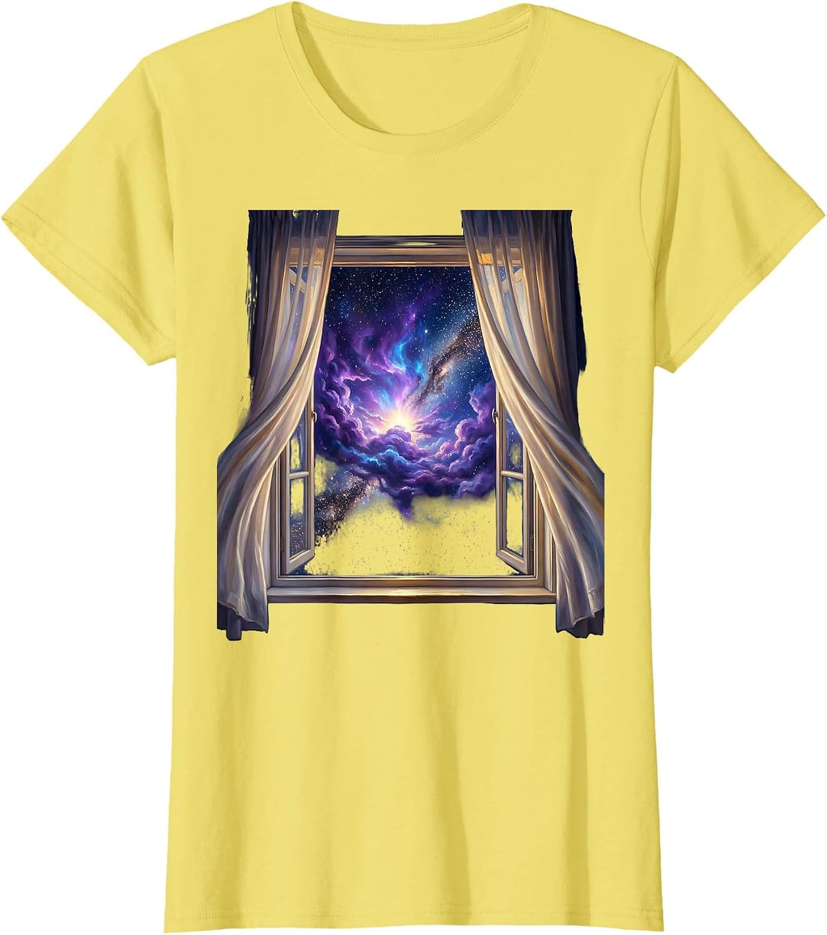 Suicide Prevention Open Window Hope Illustration T-Shirt - Lemon Yellow
