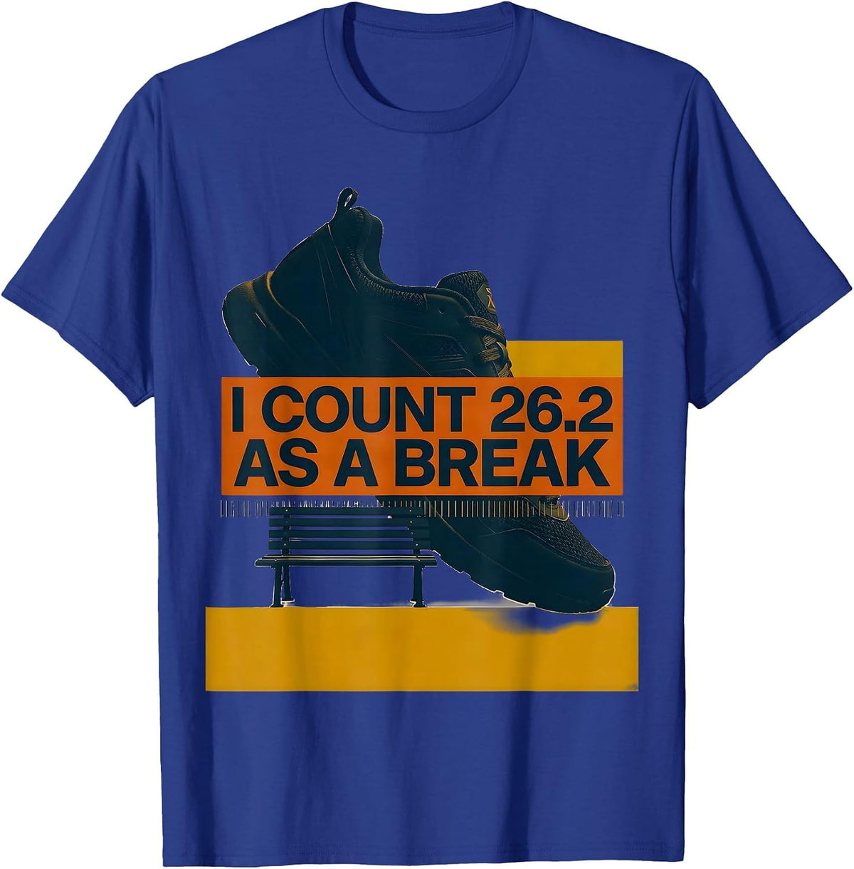 Men's I Count 26.2 As A Break Funny Runner Marathon Gift T-Shirt - Royal Blue