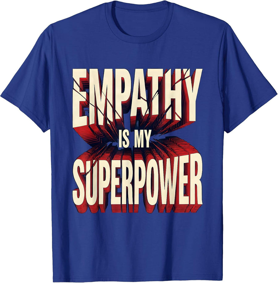 Empathy Is My Superpower School Counselor T-Shirt - Royal Blue
