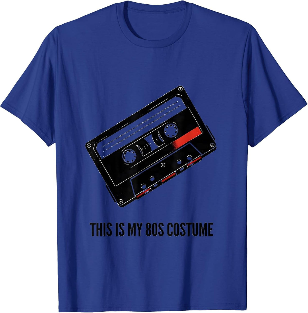 This Is My 80s Costume Funny Retro Party Throwback T-Shirt - Royal Blue