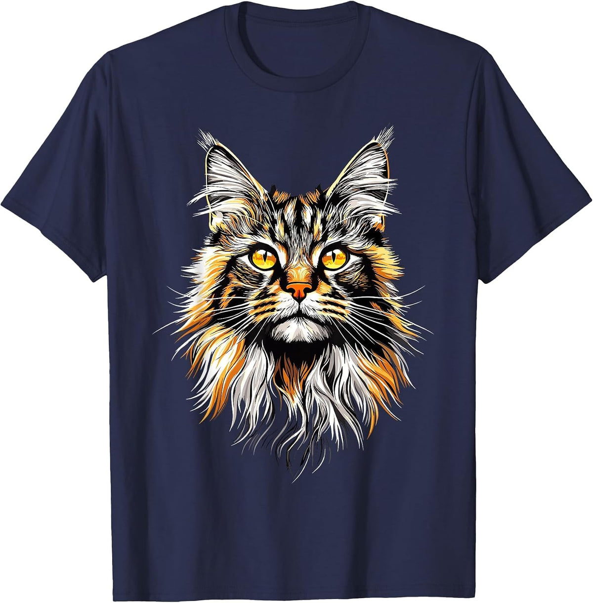 Maine Coon Cat Lovers Cute Funny Maine Coon Cats Lover T-Shirt - Navy Blue
