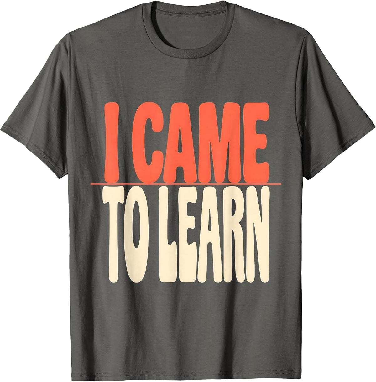 I Came To Learn Pre K Girls Back To School T-Shirt - Asphalt Grey