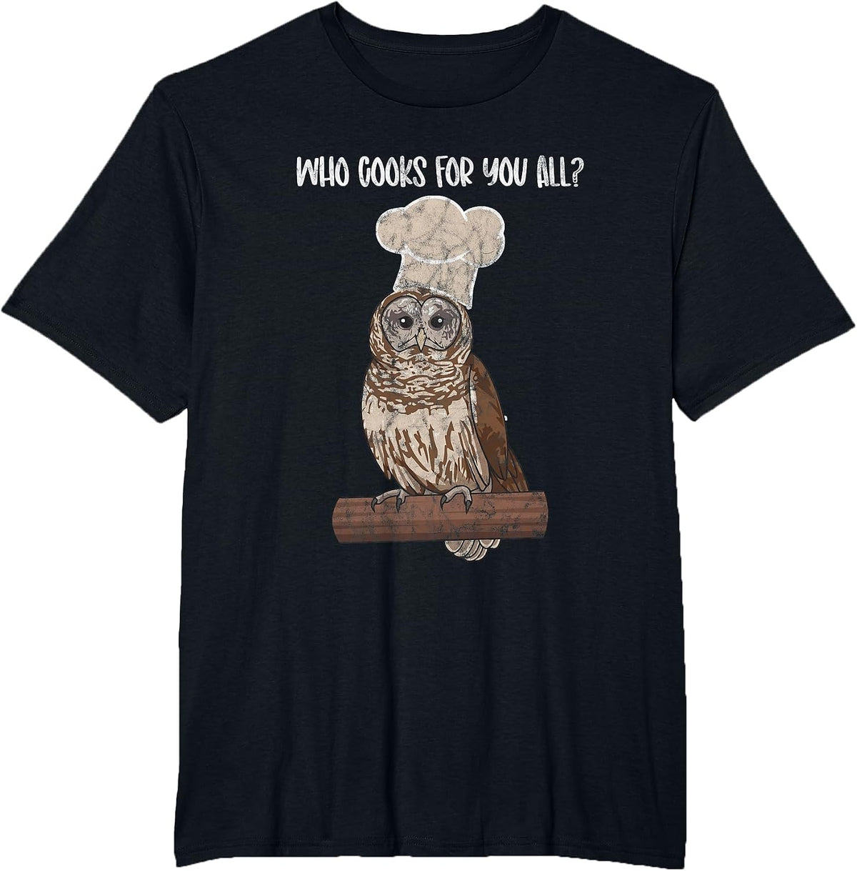 Who Cooks for You All owl Lovers T-Shirt - Black