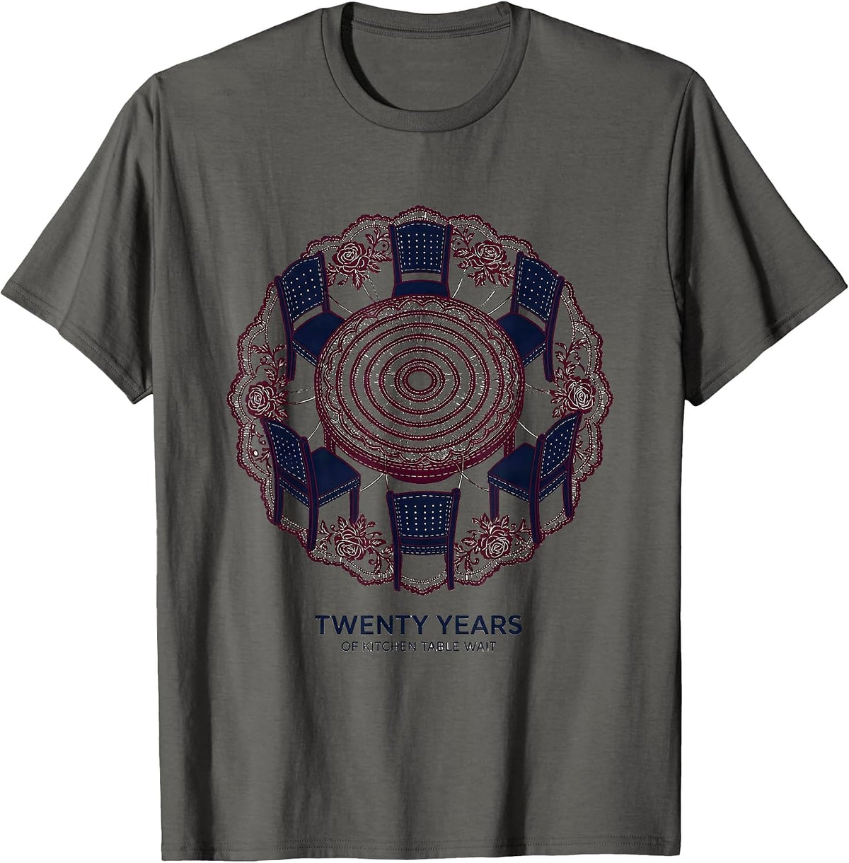 Men's Twenty Years Of Kitchen Table Wait Veteran Wife Hero Husband T-Shirt - Asphalt Grey