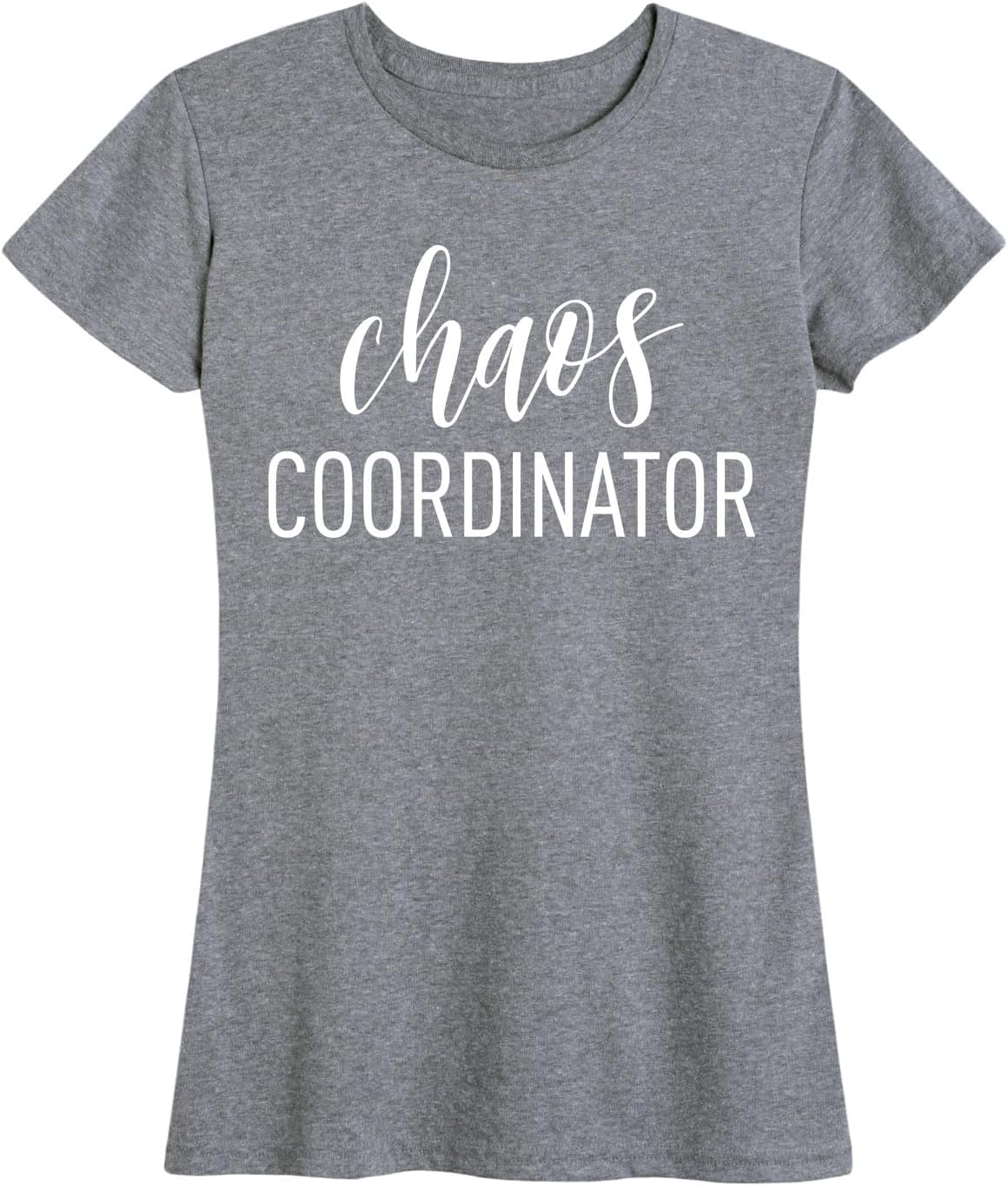 Instant Message - Chaos Coordinator - Women's Short Sleeve Graphic T-Shirt - Heather Grey