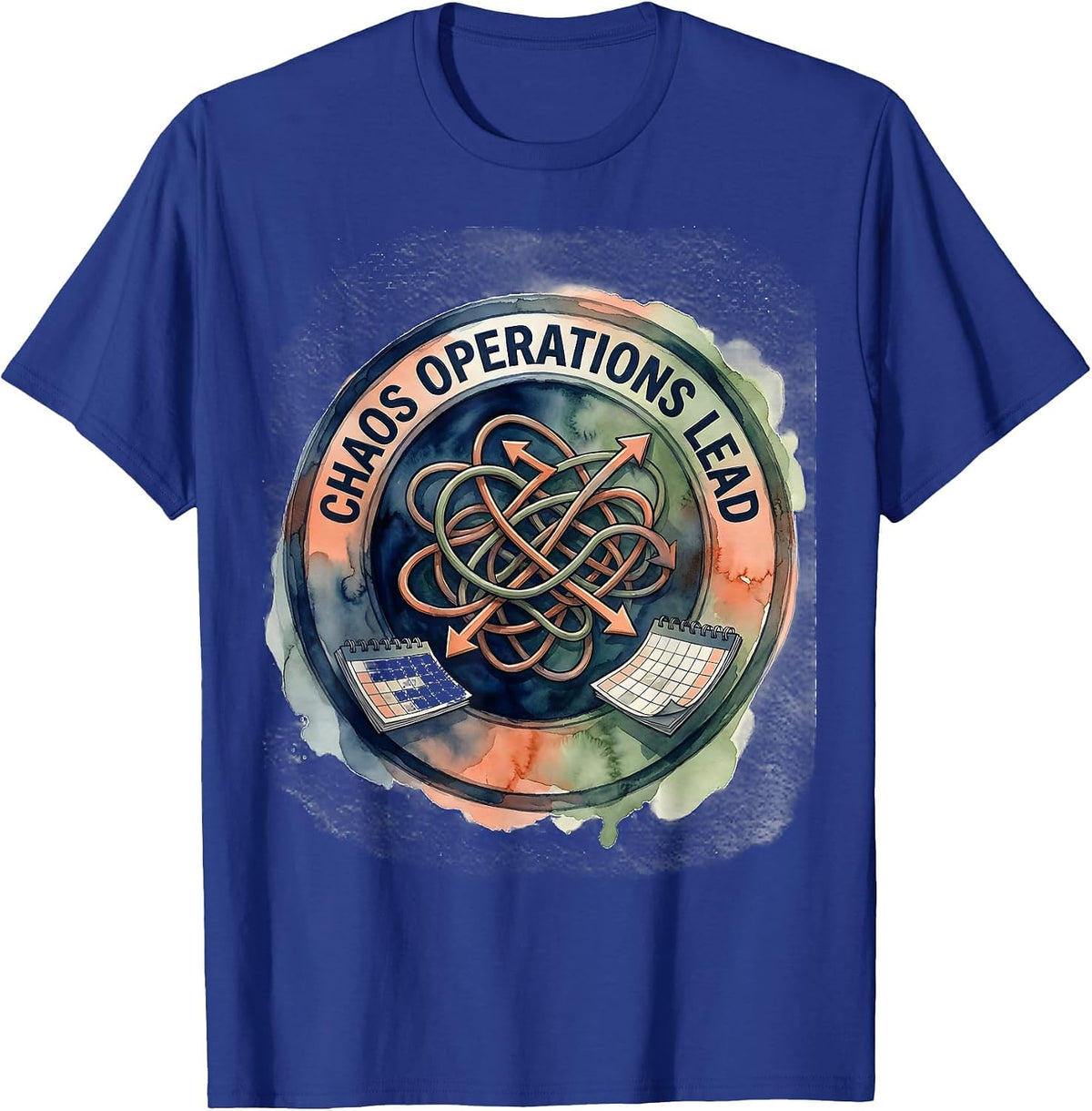 Men's CHAOS OPERATIONS LEAD Funny Sarcastic Humor Novelty T-Shirt - Royal Blue