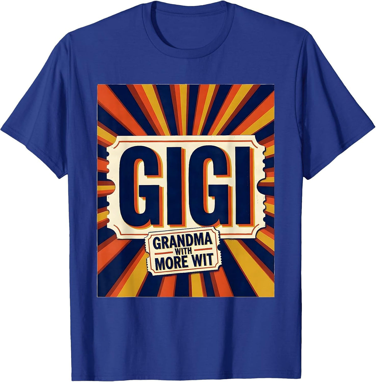 Men's Gigi Grandma With More Wit Funny Grandmother Gift T-Shirt - Royal Blue