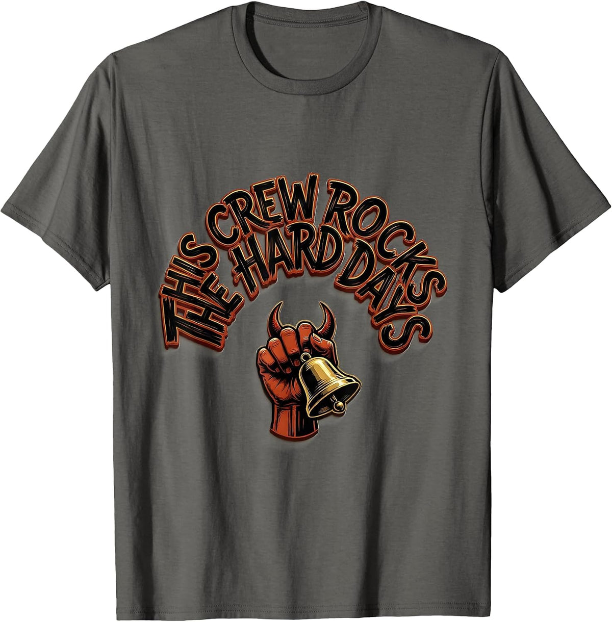 This Crew Rocks The Hard Days Funny Sped Squad Teacher Rock T-Shirt - Asphalt Grey