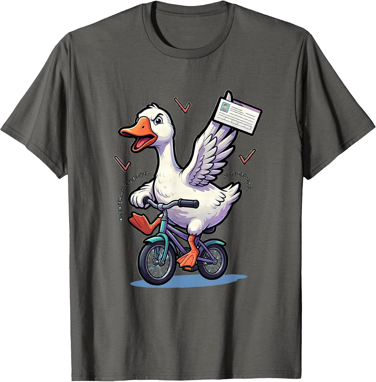 Men's Off To Regulate Emotions As A Therapist Funny T-Shirt - Asphalt Grey