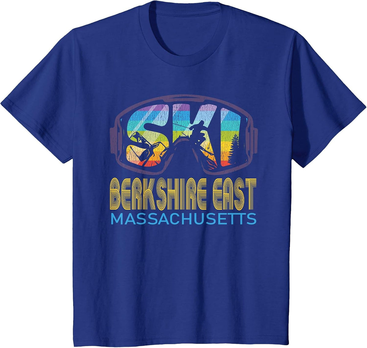 Ski Berkshire East Massachusetts Skiing Vacation T-Shirt - Royal Blue