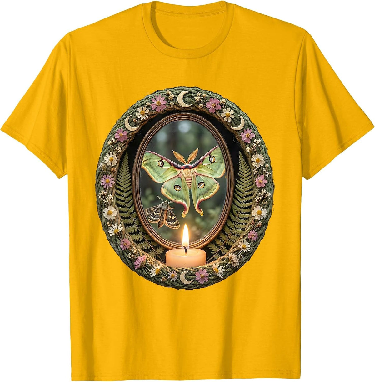 Suicide Awareness Mirror Reflection Strength Design T-Shirt - Golden Yellow