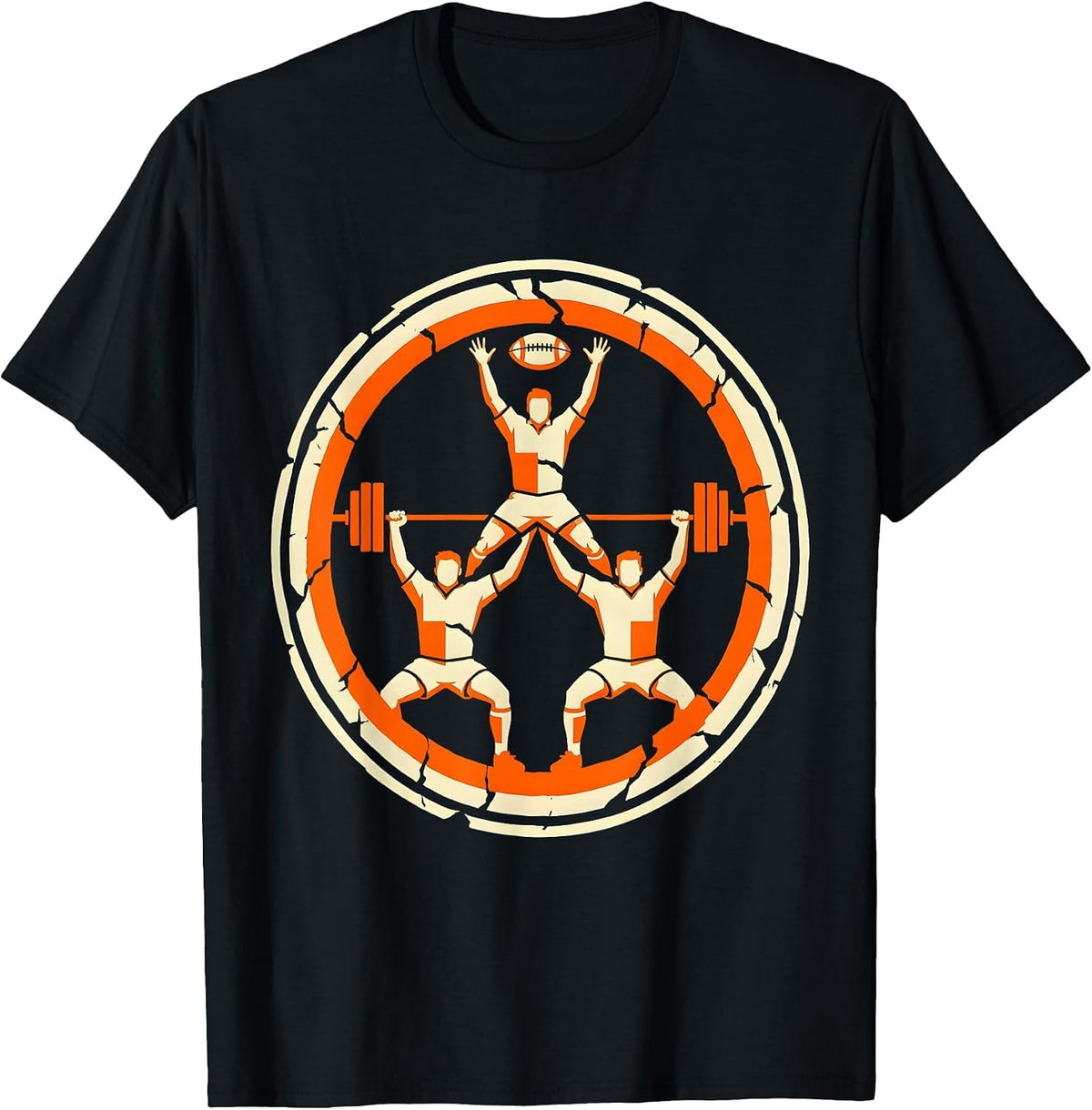 Men's Rugby Lineout Lift Graphic Tee T-Shirt - Black