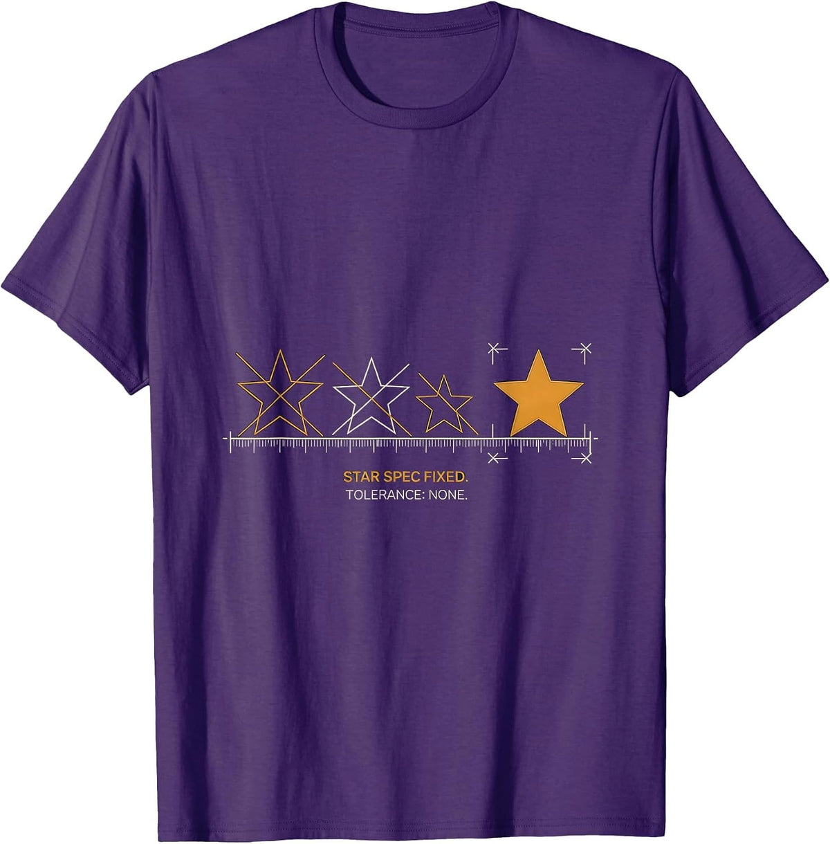 Star Spec Fixed Tolerance None Gold Star Statement T-Shirt - Purple