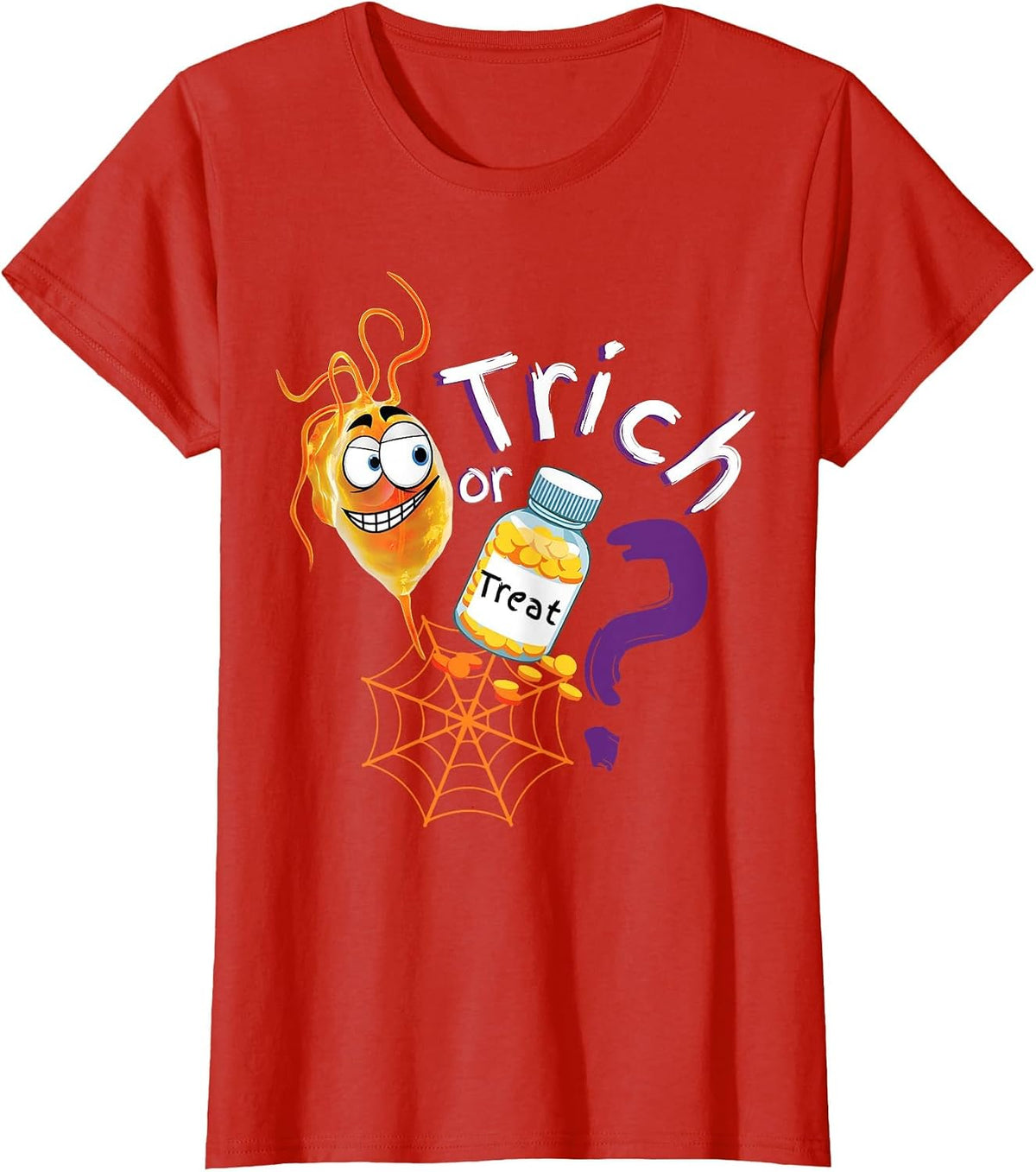 Trick Or Treat Spooky Medical Student Ed Nurse Doctor T-Shirt - Red