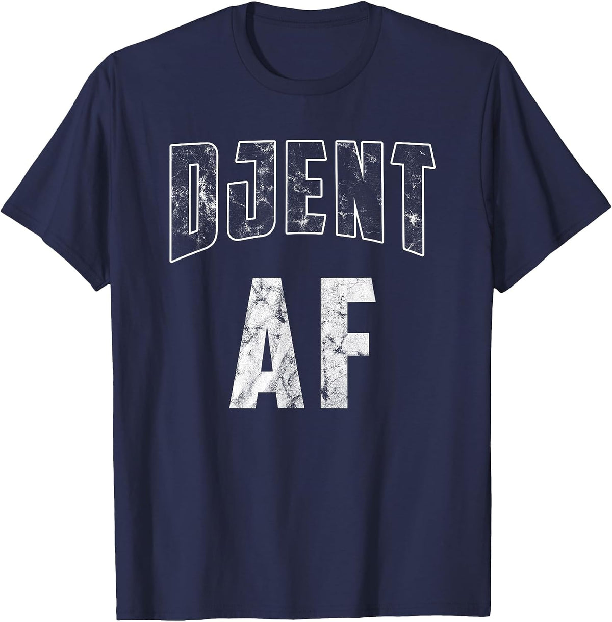 Djent AF T-Shirt Heavy Metal Djent Music Tee - Navy Blue