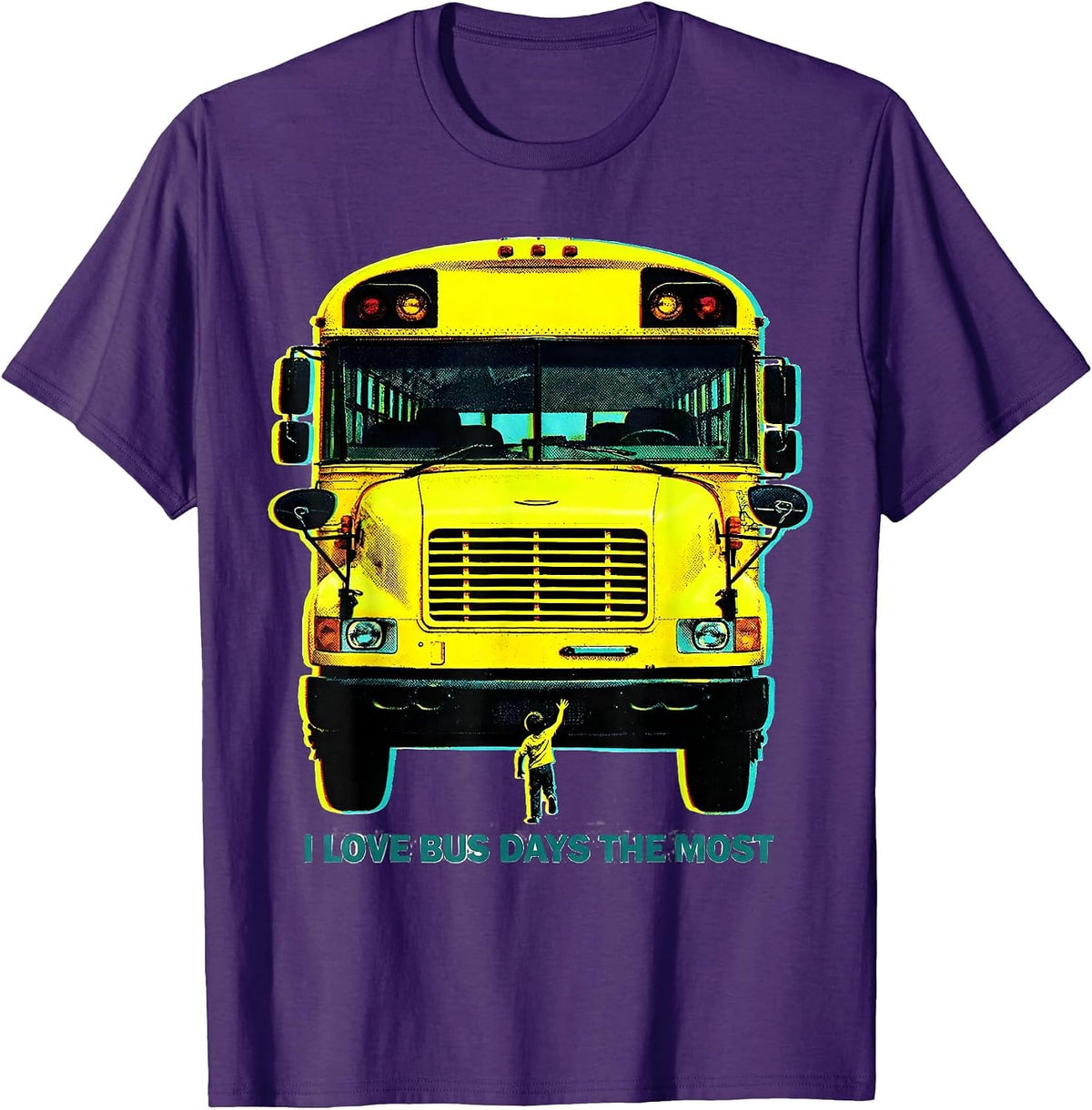 Men's I Love Bus Days The Most Funny School Bus Driver Gift T-Shirt - Purple