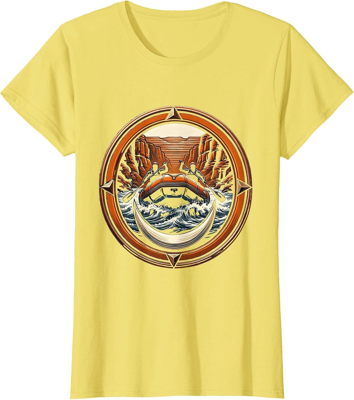 Grand Canyon Colorado River Whitewater Rafting T-Shirt - Lemon Yellow