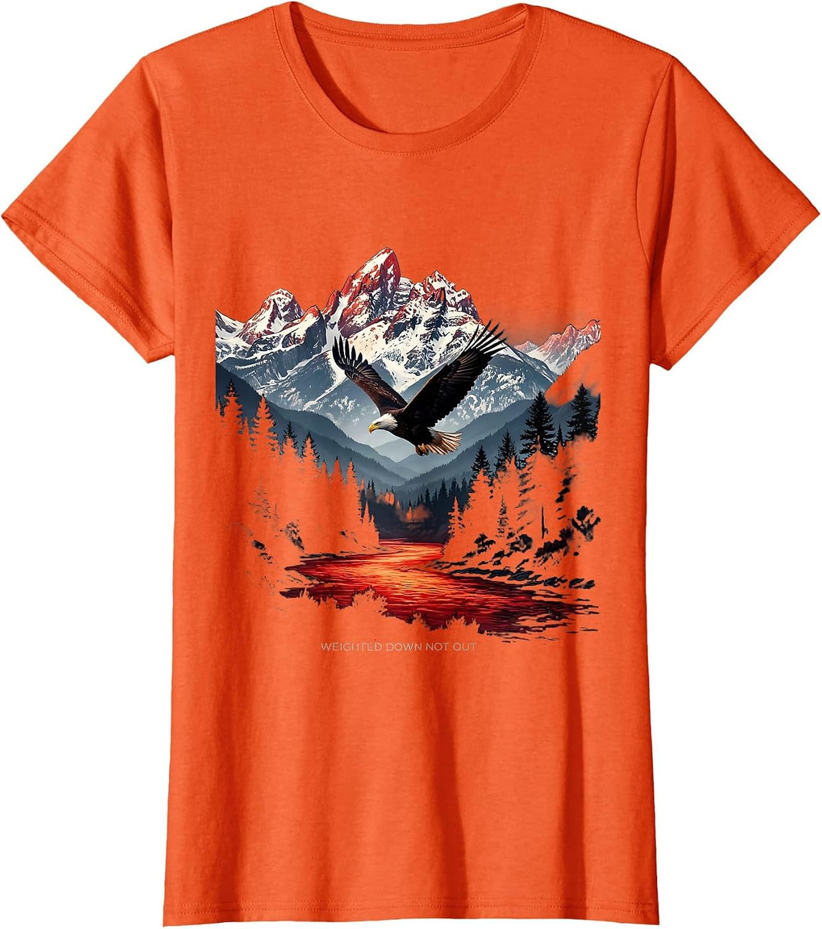 Weighted Down Not Out Anxiety Awareness Design T-Shirt - Orange