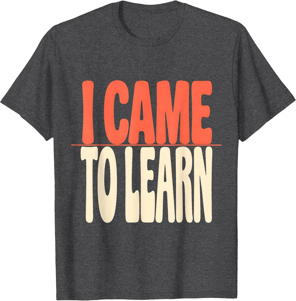I Came To Learn Pre K Girls Back To School T-Shirt - Dark Heather Grey
